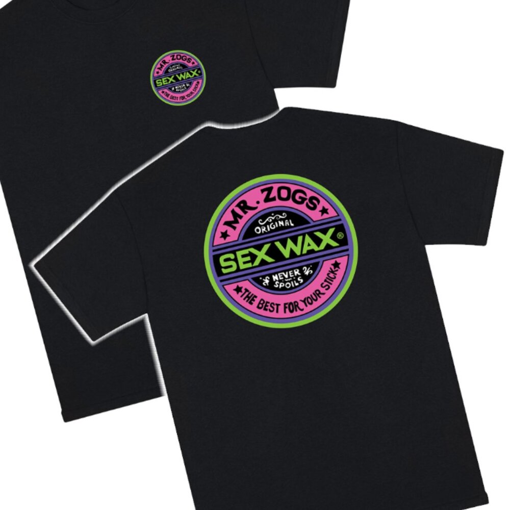 Sexwax Fluoro: Men's Short Sleeve | Large Mr. Zog's Surfboard Wax Box 7